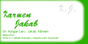 karmen jakab business card